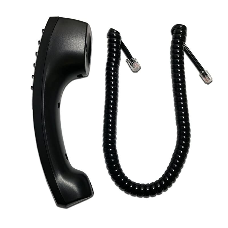 Replacement Handset with 9ft Curly Cord Compatible with Mitel 5300, 5304, 5312, 5320, 5320e, 5324, 5330, 5330e, 5340, 5340e, 5360 Series Phones