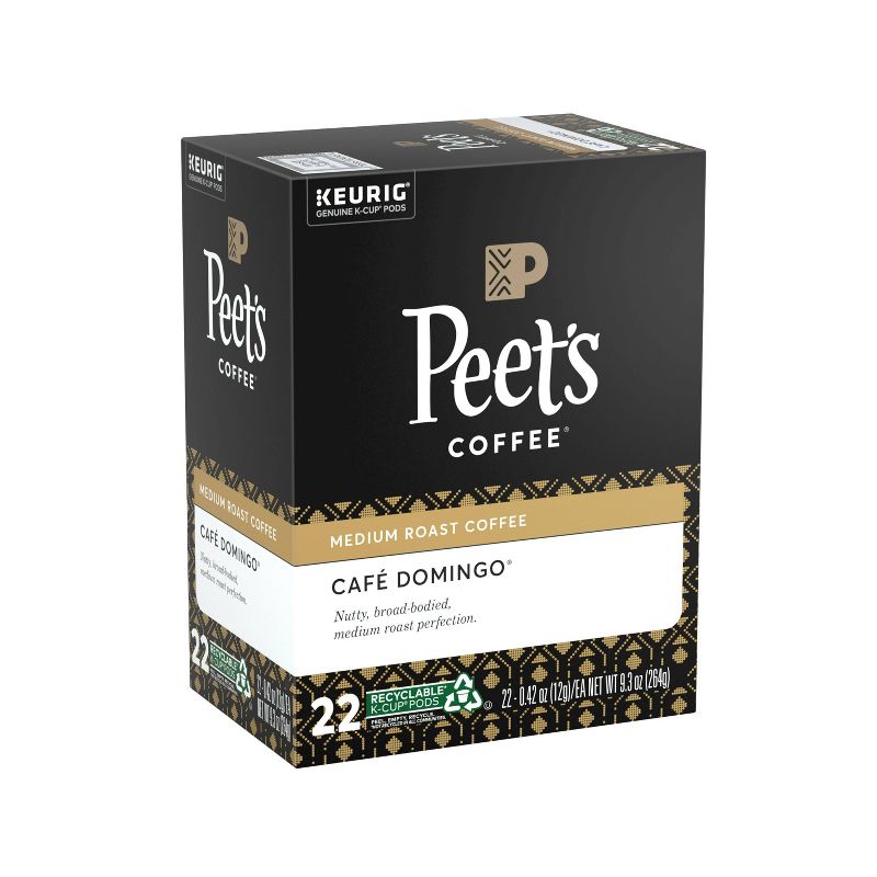 Peet's Cafe Domingo Medium Roast Coffee - Keurig K-Cup Pods - 22ct