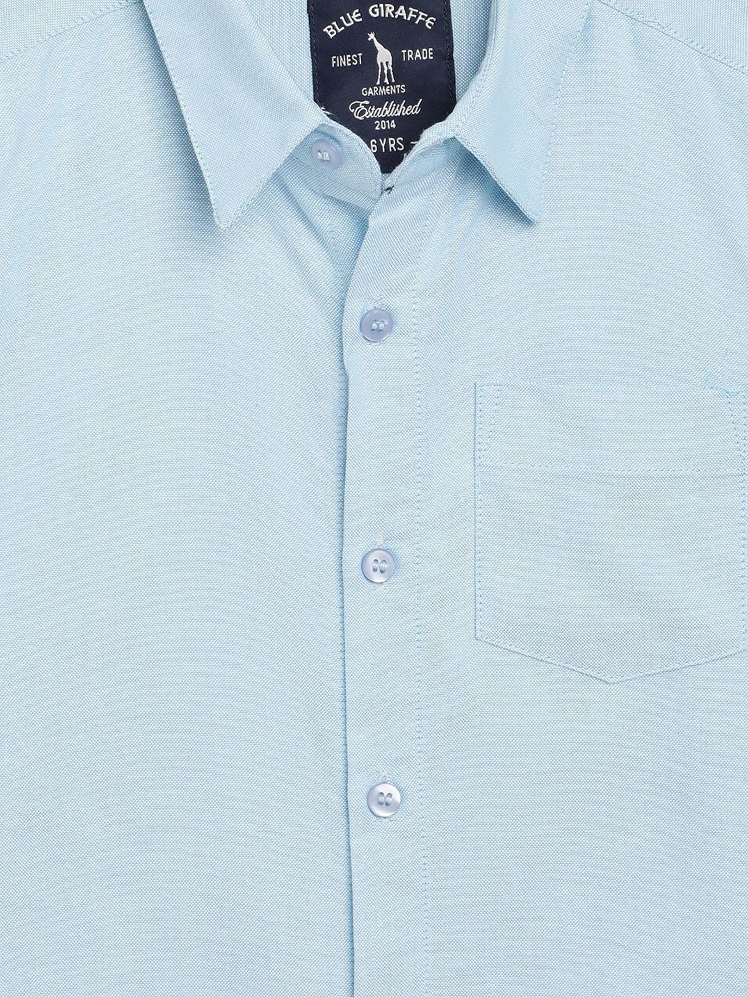 Blue Giraffe Kids Blue Regular Fit Shirt