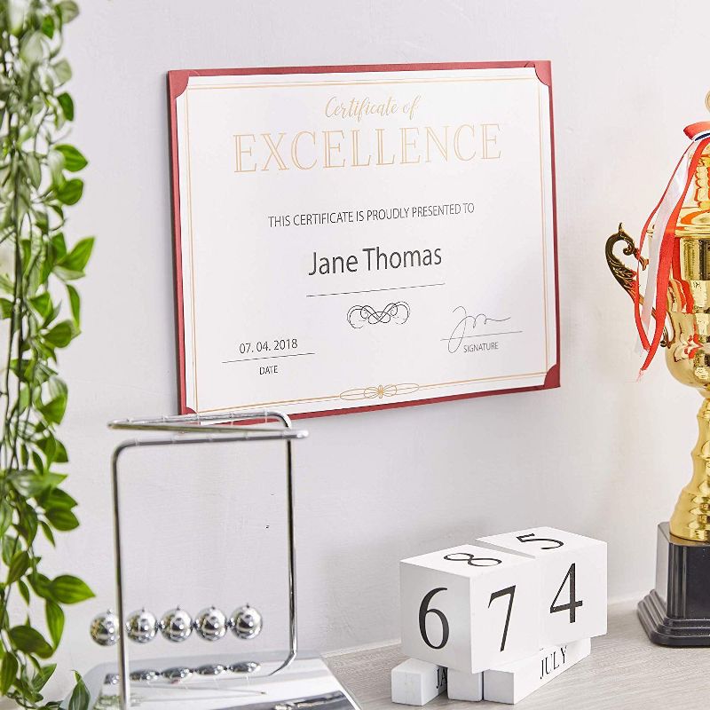 Best Paper Products 48-Pack Gold Foil Certificates of Excellence Award Paper Sheets, A4 Letter Size 8.5 x 11 in