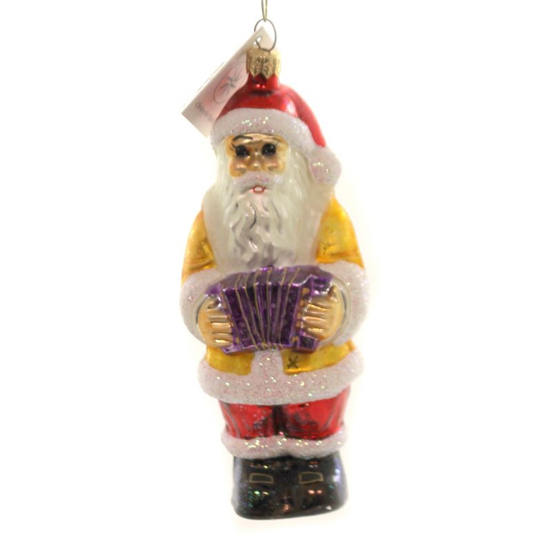 Christopher Radko Squeezebox Santa Ornament Christmas Accordian  -  Tree Ornaments