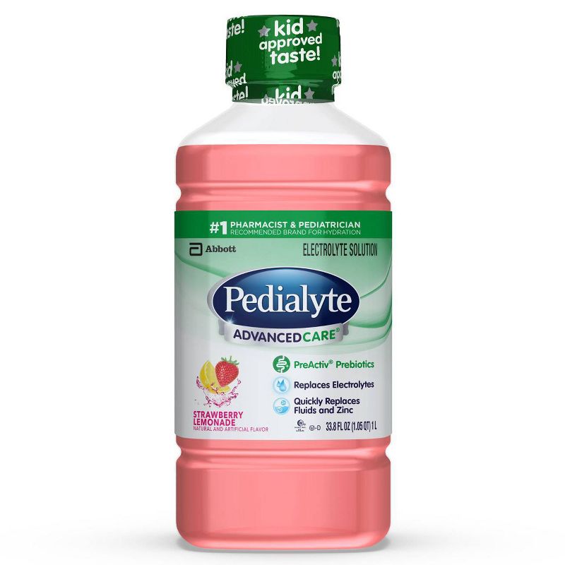 Pedialyte AdvancedCare Electrolyte Solution - Strawberry Lemonade - 33.8 fl oz