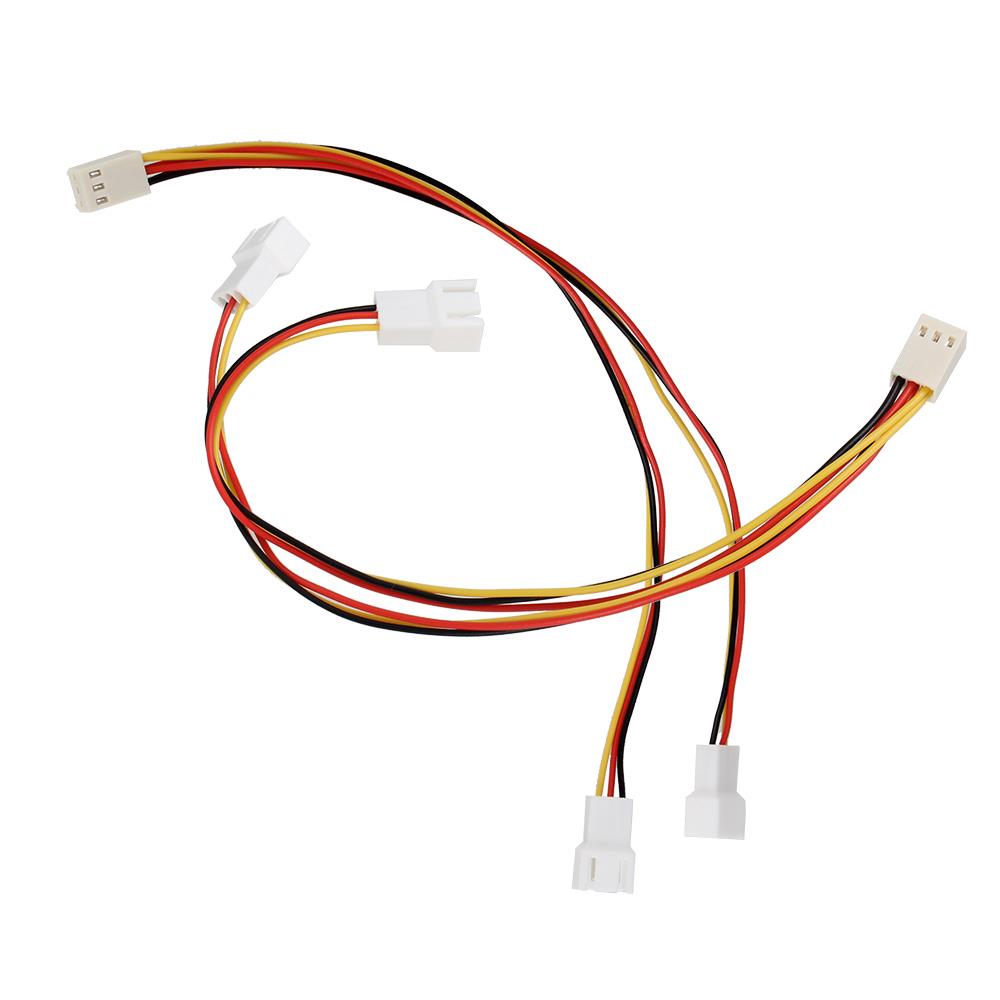 BQLZR 23cm Length 3 Pin Female to 2 Male Y-Cable Fan Power Splitter Set of 20