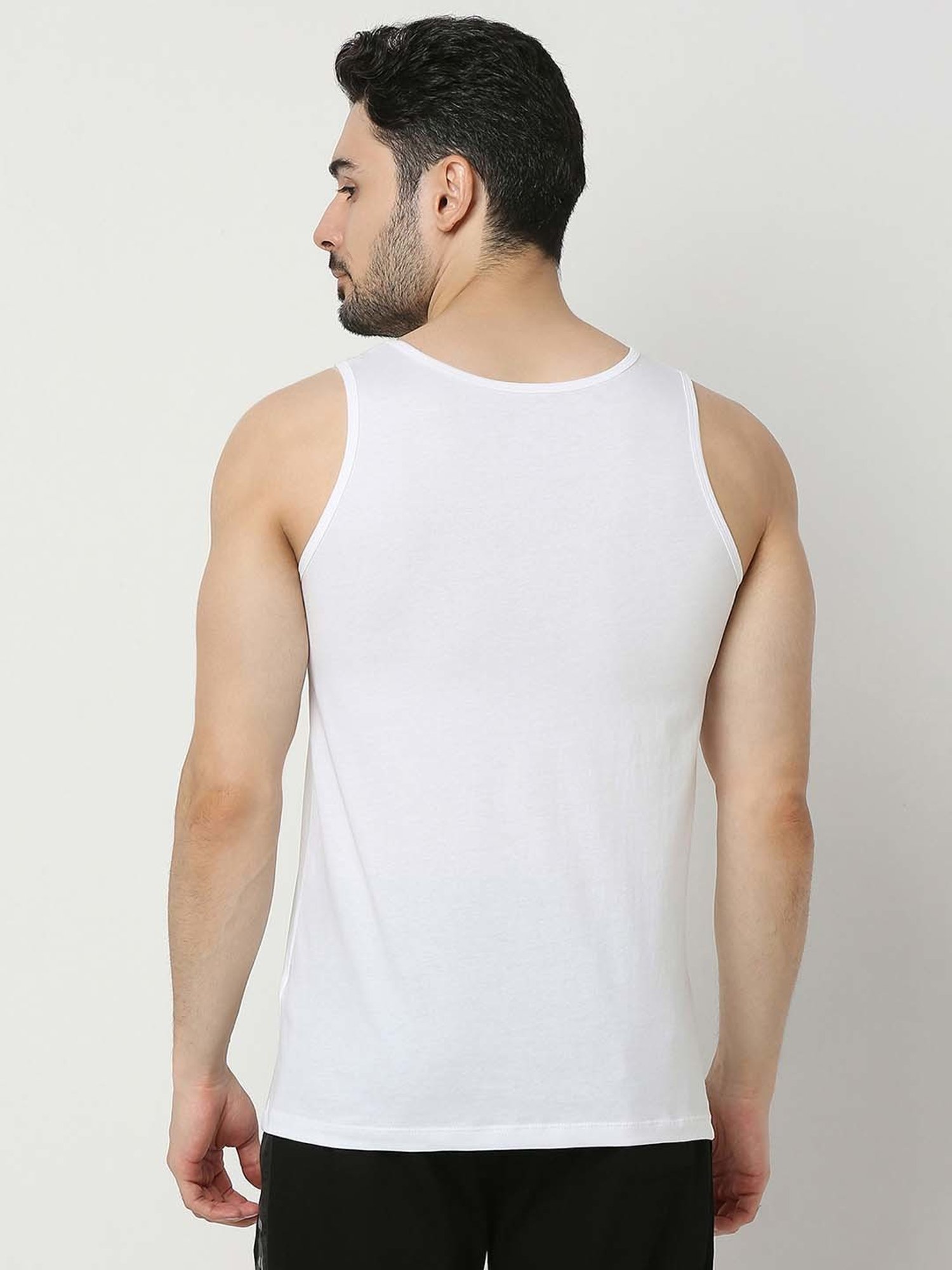 Cantabil Navy Blue Cotton Regular Fit Vest