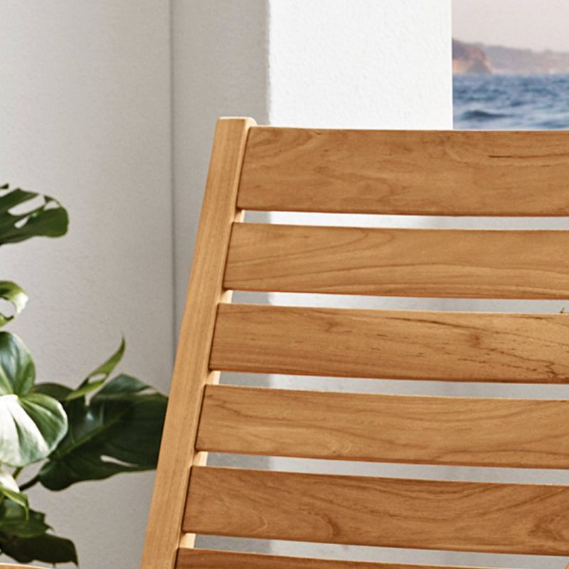 Logan Teak Patio Rocking Chair with Cup Holder - Light Brown - Cambridge Casual