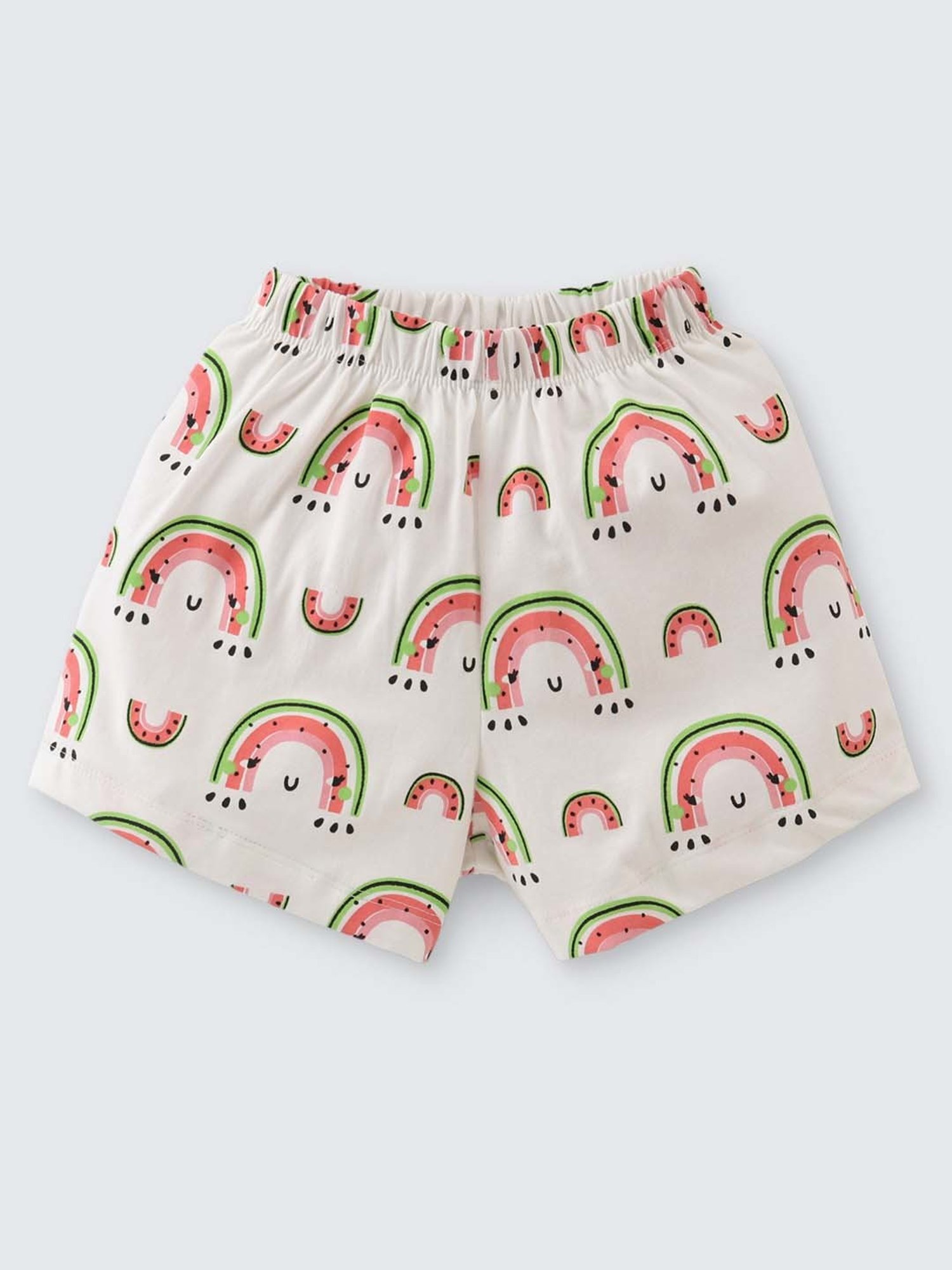 Berrytree Organic Girls Blue Cotton Clouds Print Night Suits