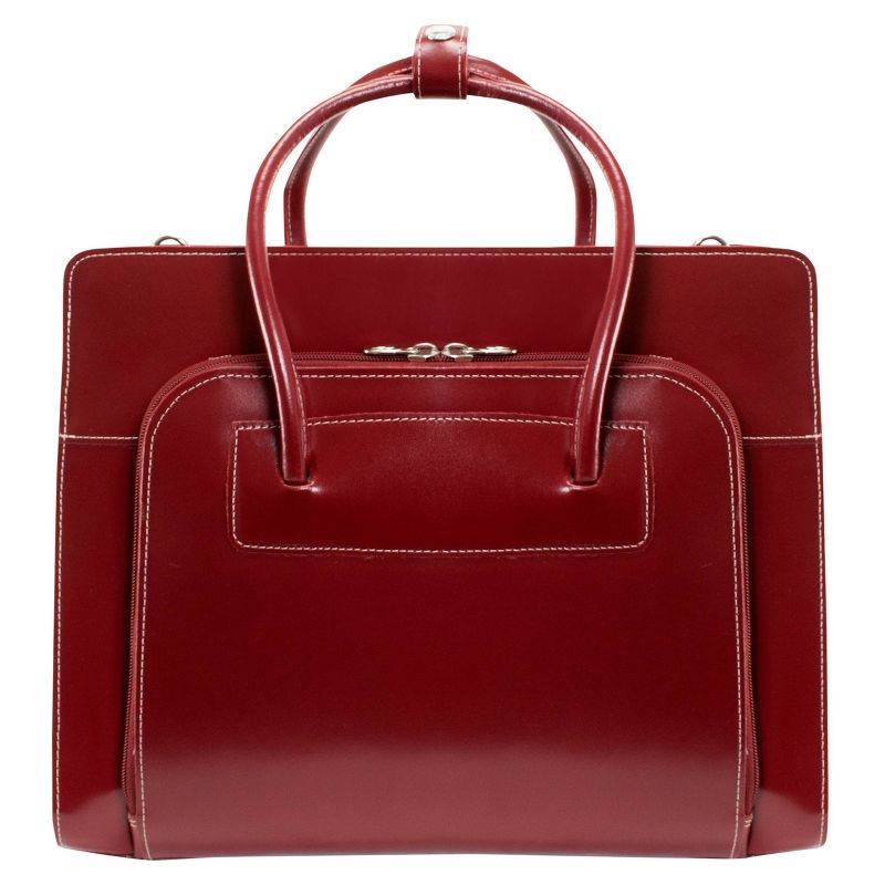 McKlein Lake Forest 15" Leather Ladies' Laptop Briefcase (Red)