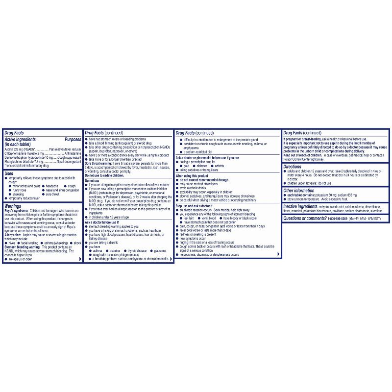 Alka-Seltzer Plus NSAID Severe Cold & Cough PowerFast Fizz Tablets - Citrus - 20ct
