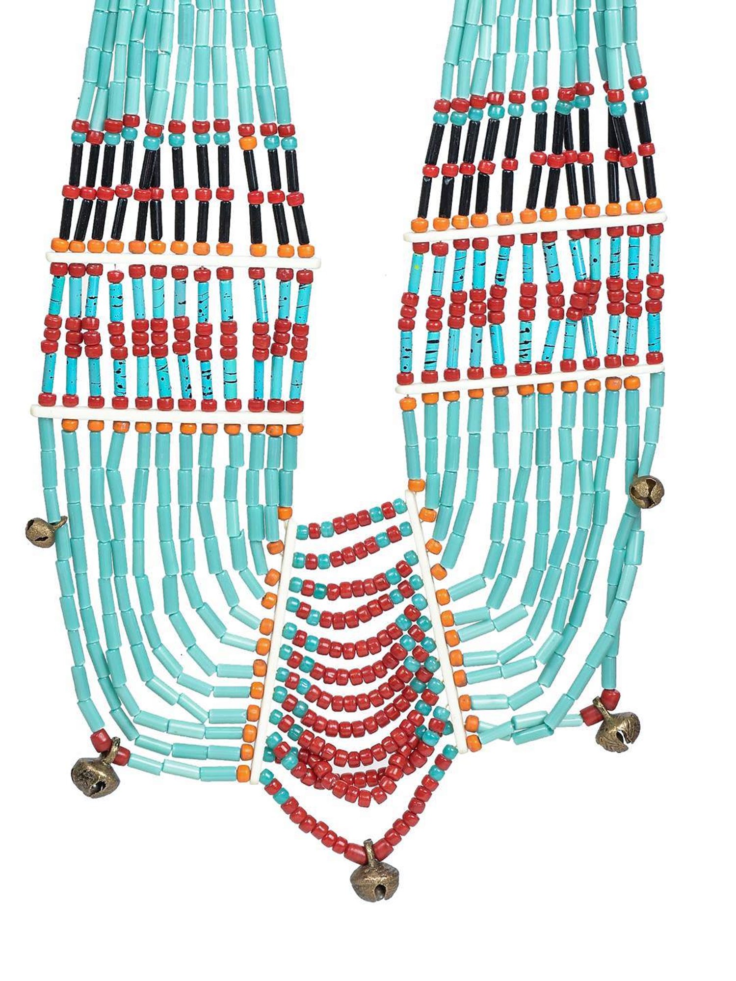 Imli Street Multicolor Vintage Naga Beaded Tribal Necklace