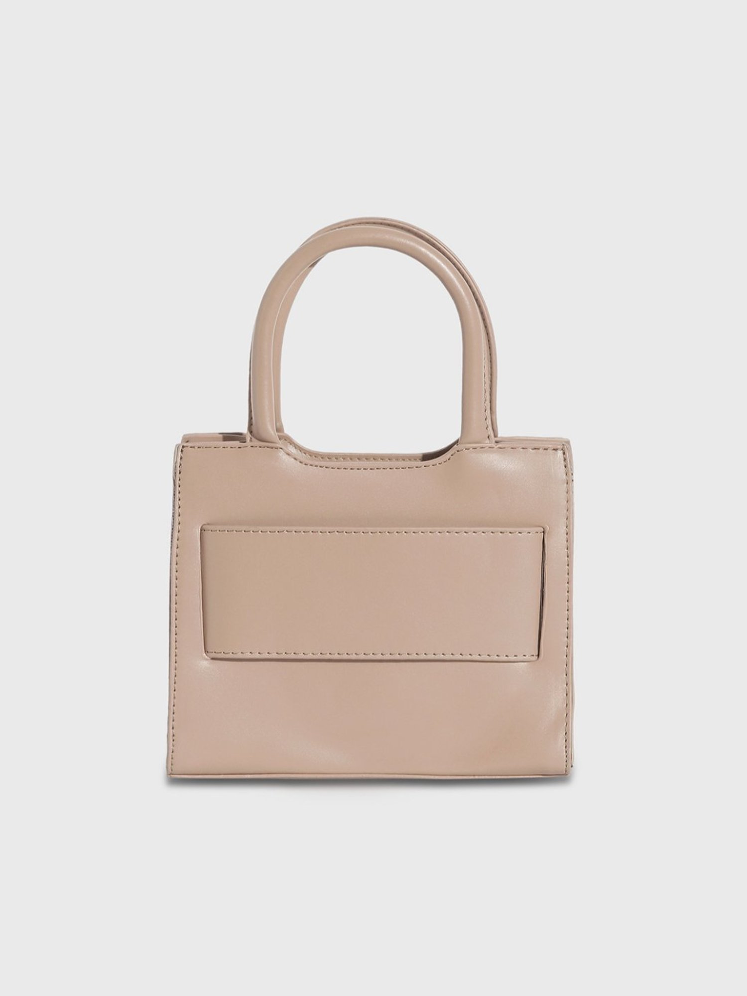 HauteSauce Beige Medium Leather Mini Handbag