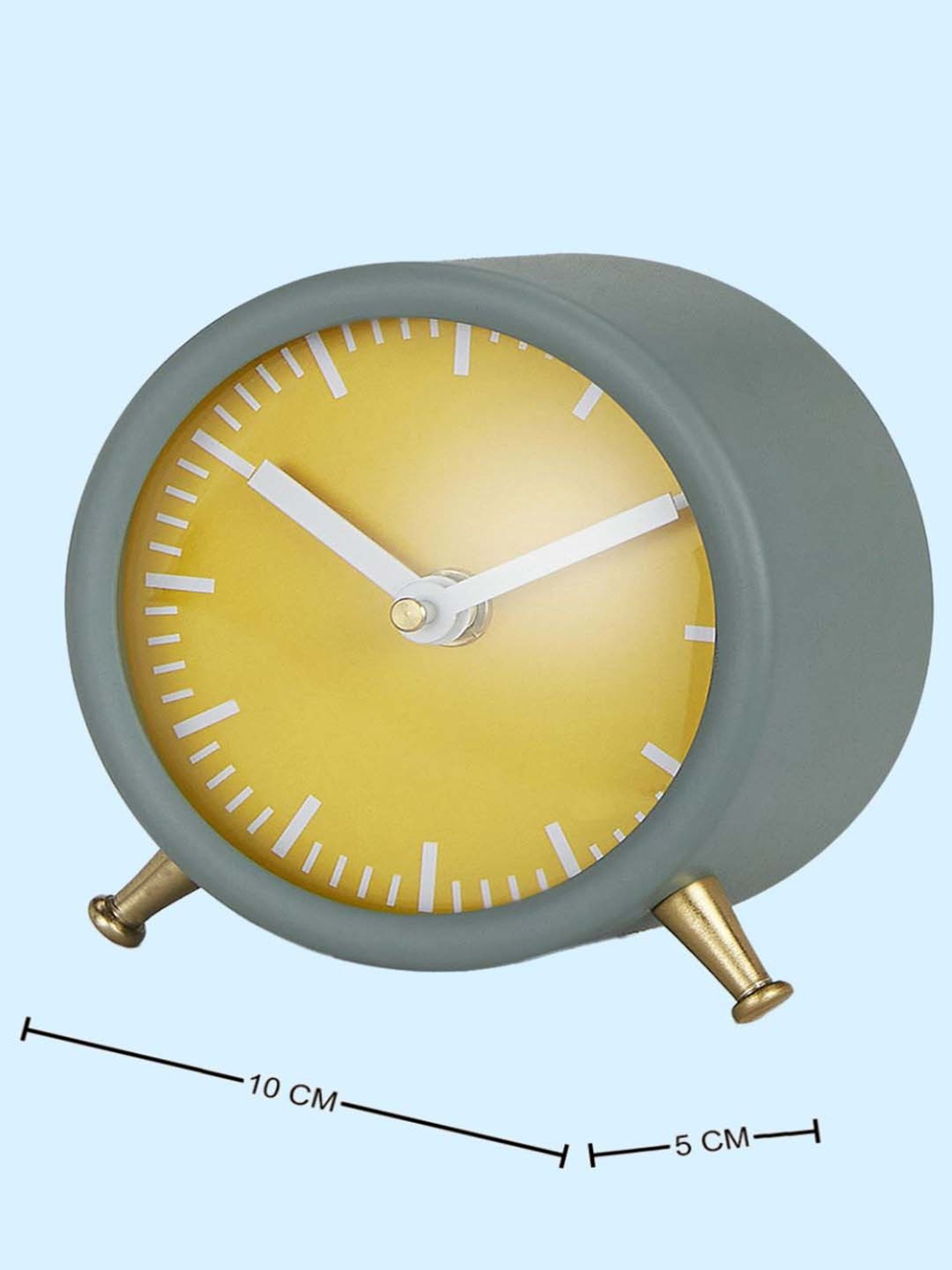 Living Scapes by Pantaloons Yellow Iron Table Clock