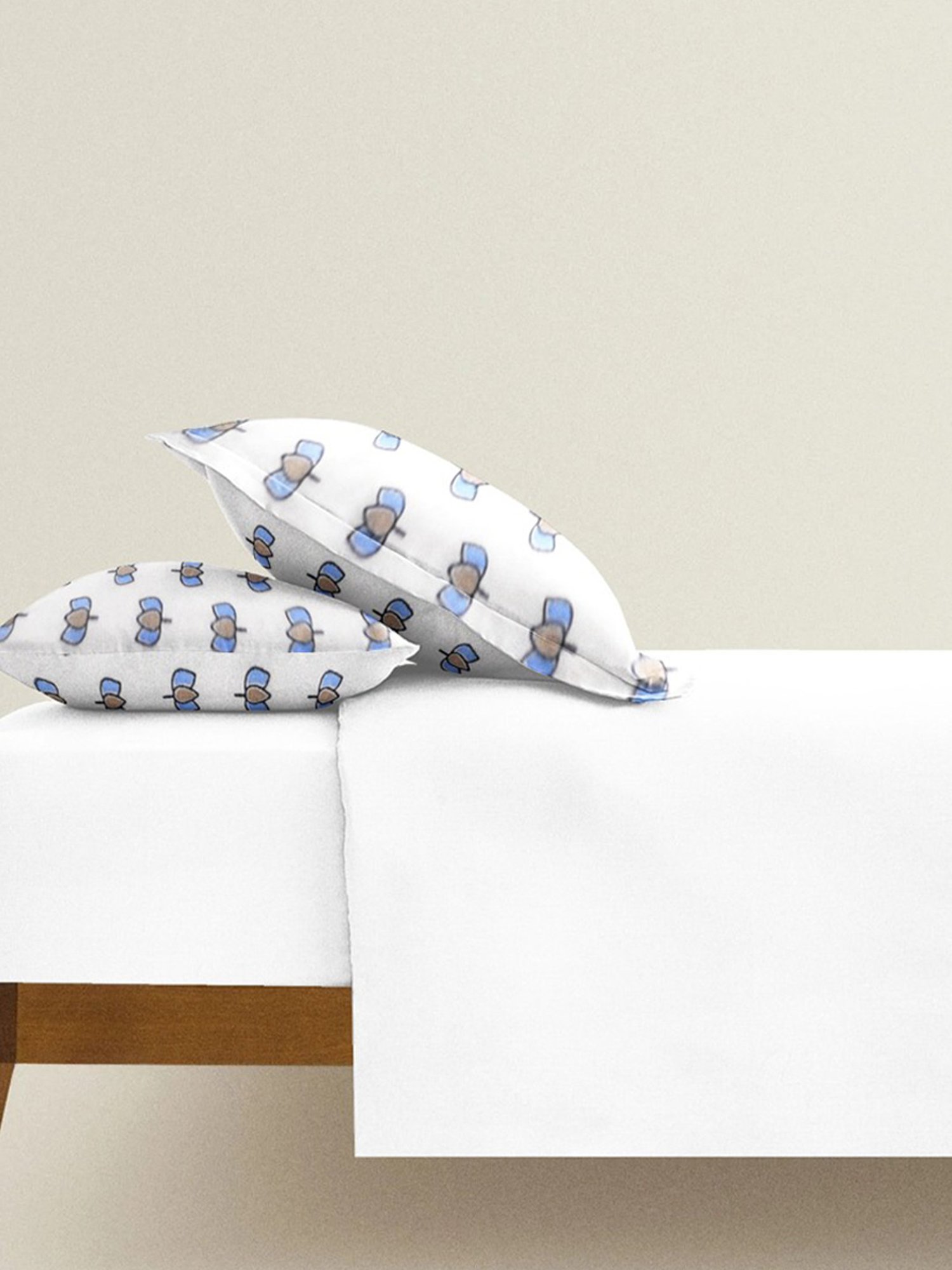 The Baby Atelier White Cotton Junior Pillow Cover without fillers