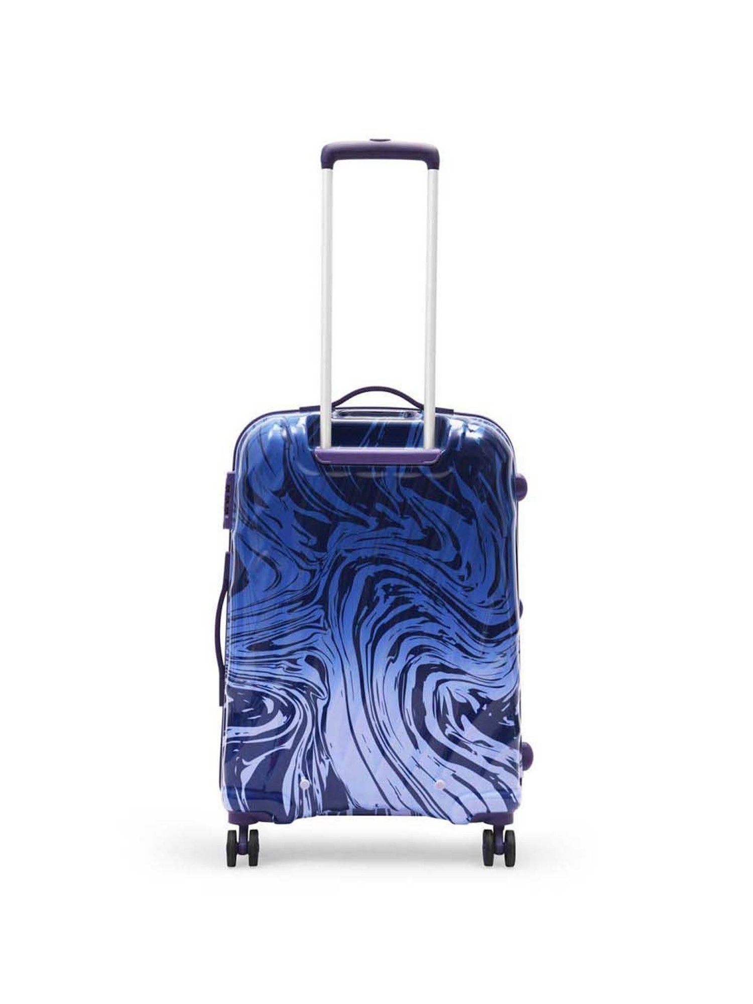 Skybags Openskies Blue Printed Hard Medium Trolley Bag - 47 cm