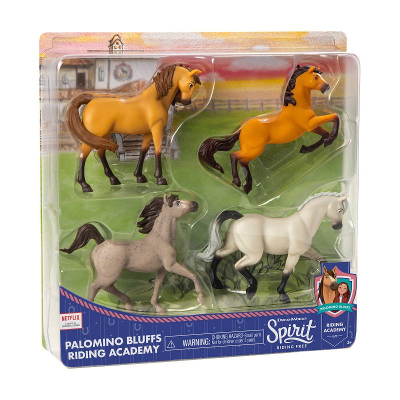 Spirit Riding Free Palomino Bluffs Riding Academy Horse Figure 4pk