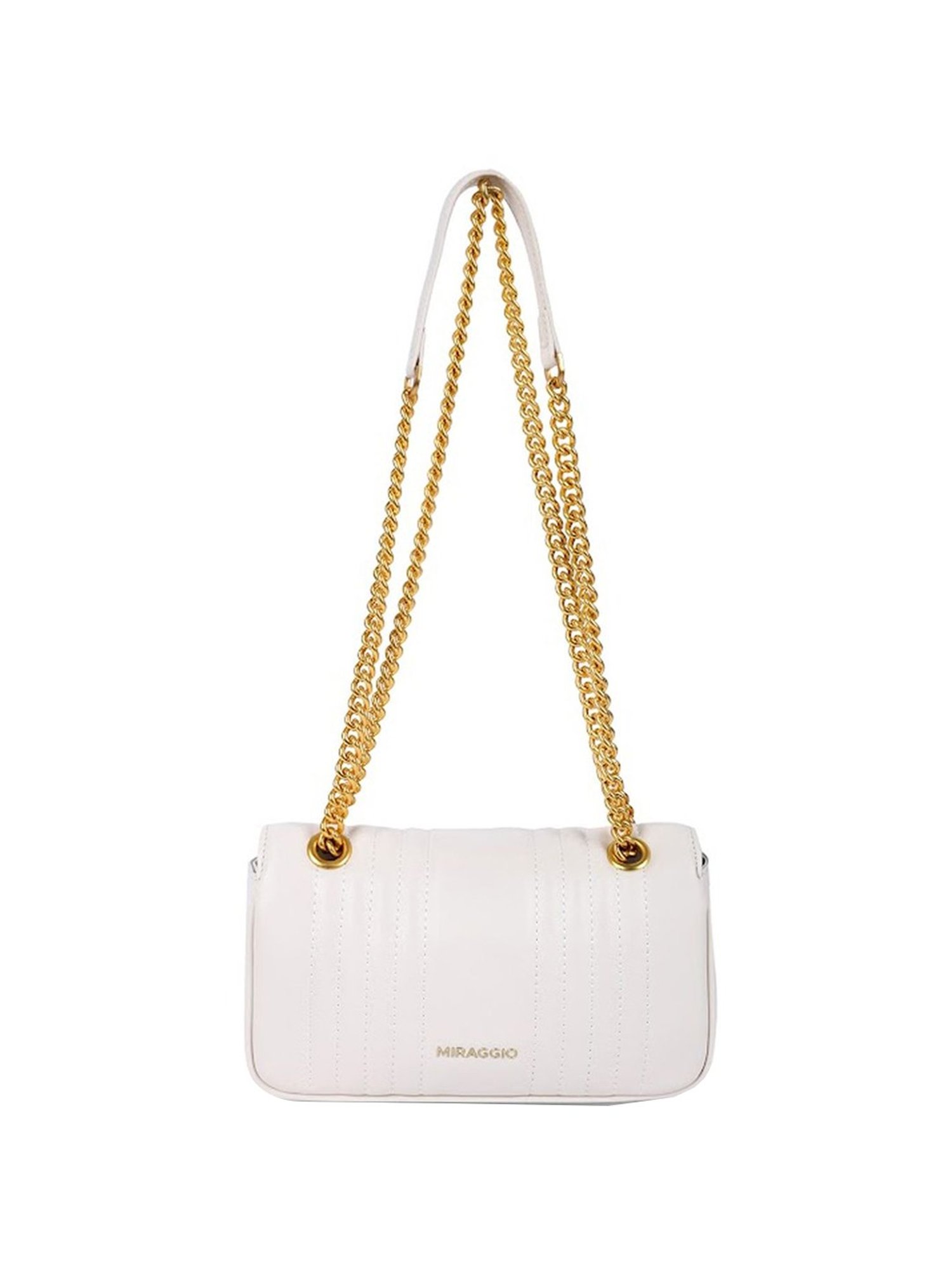 Miraggio Naomi Ivory Quilted Small Sling Handbag