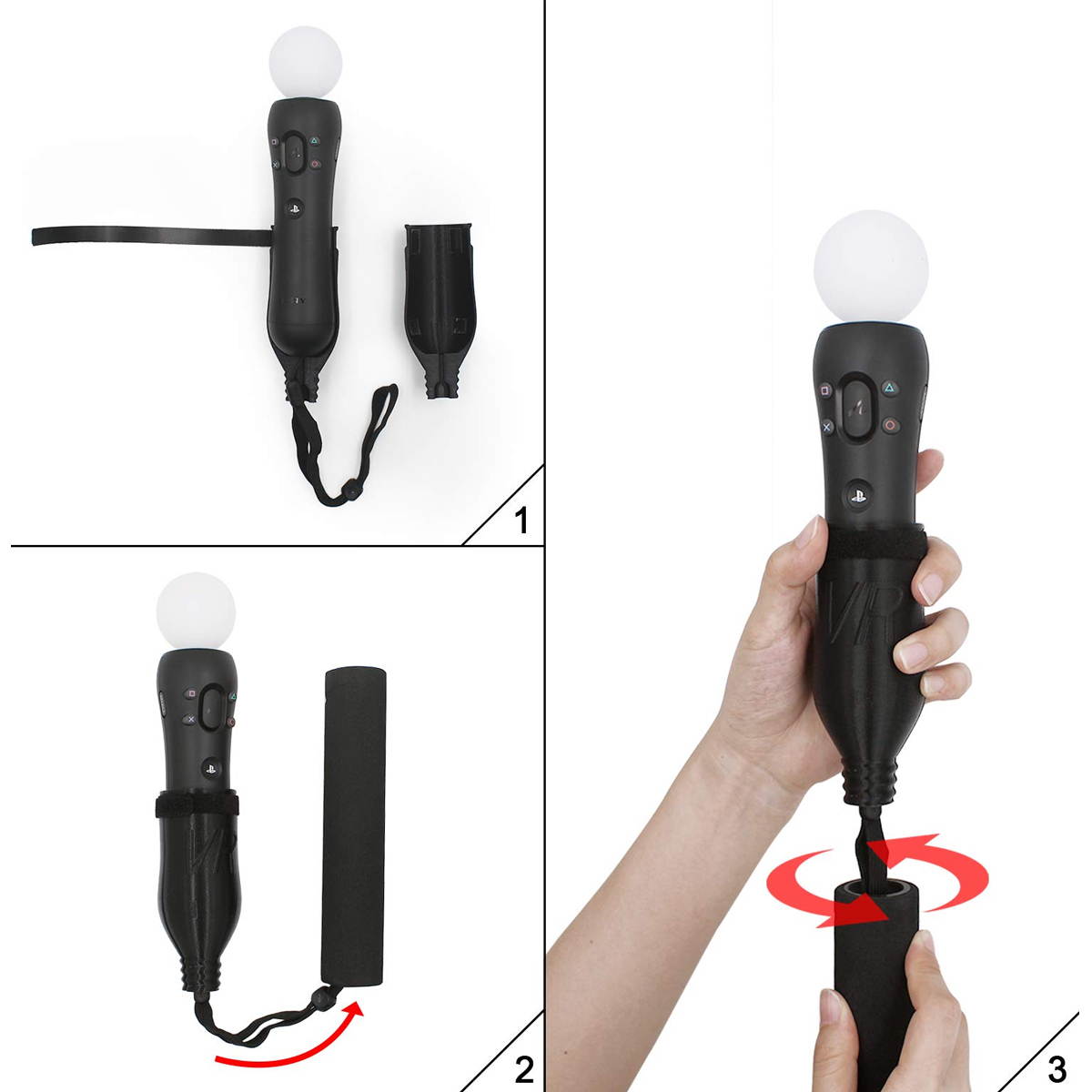 Handles Gamepad Stick for PlayStation VR Controllers Playing Beat Saber Game, VR41