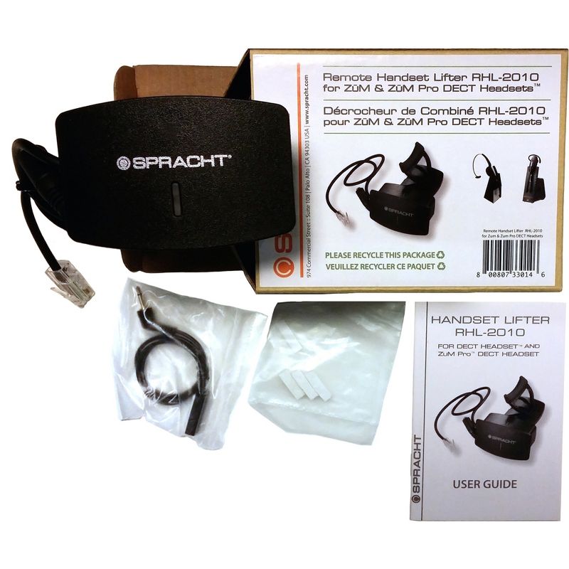 Spracht Remote Handset Lifter - 1 x Phone Line (RJ-11) - Silver