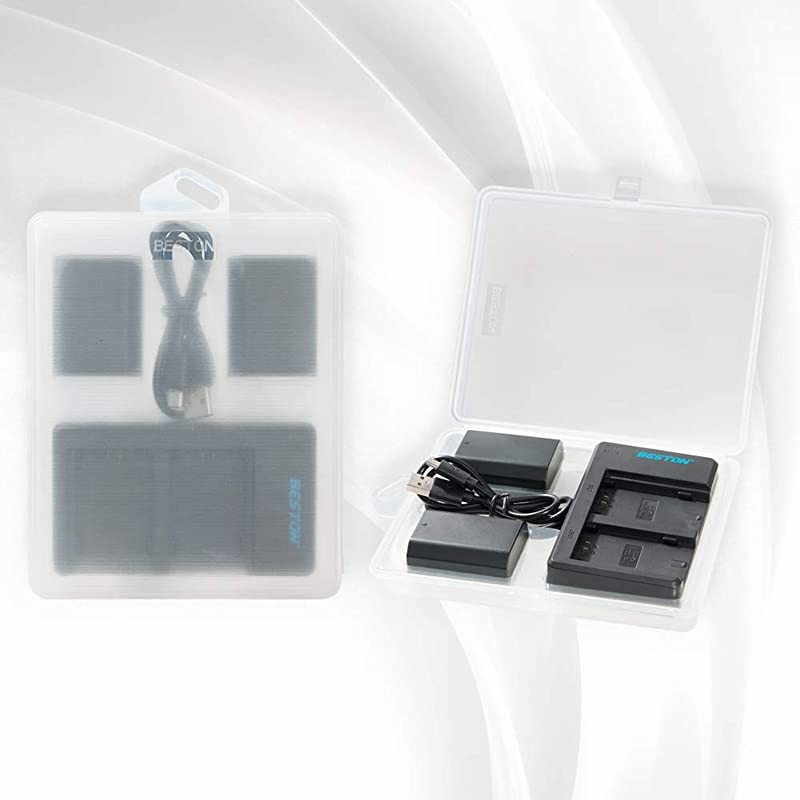 2Pack NPFZ100 Battery Packs and Rapid USB Charger Compatible with Firmware 20 Sony A7III A7RIII A9 Alpha A7 III A7R3 Digital Cameras