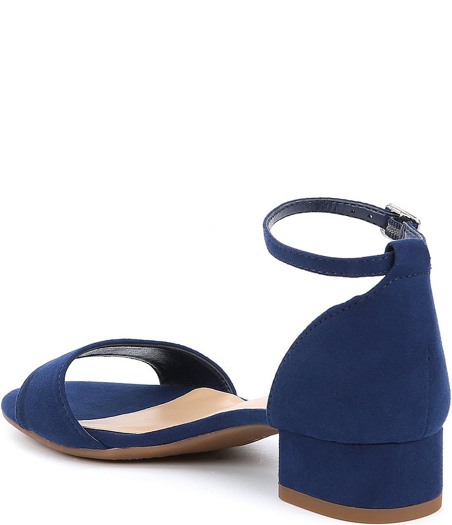 GB Girls' Block-Girl Microfiber Ankle-Strap Block-Heel Dress Sandals (Youth)