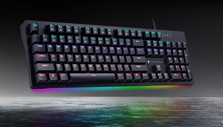 Thunderobot KG3104R Polar night  black   red Switch 104 keys Mechanical Gaming Keyboard  All Keys without Conflict