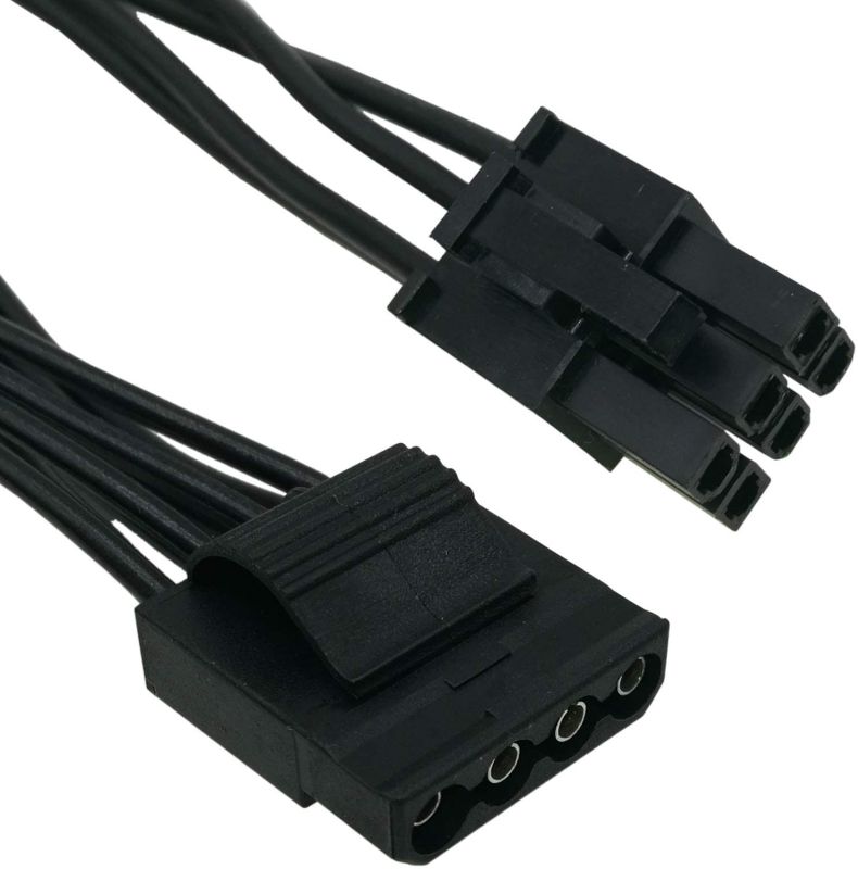 6 Pin to 3X 4 Pin Molex Hard Drive Power Adapter Cable for Some Types of EVGA Modular PSUs 20-in(50cm)