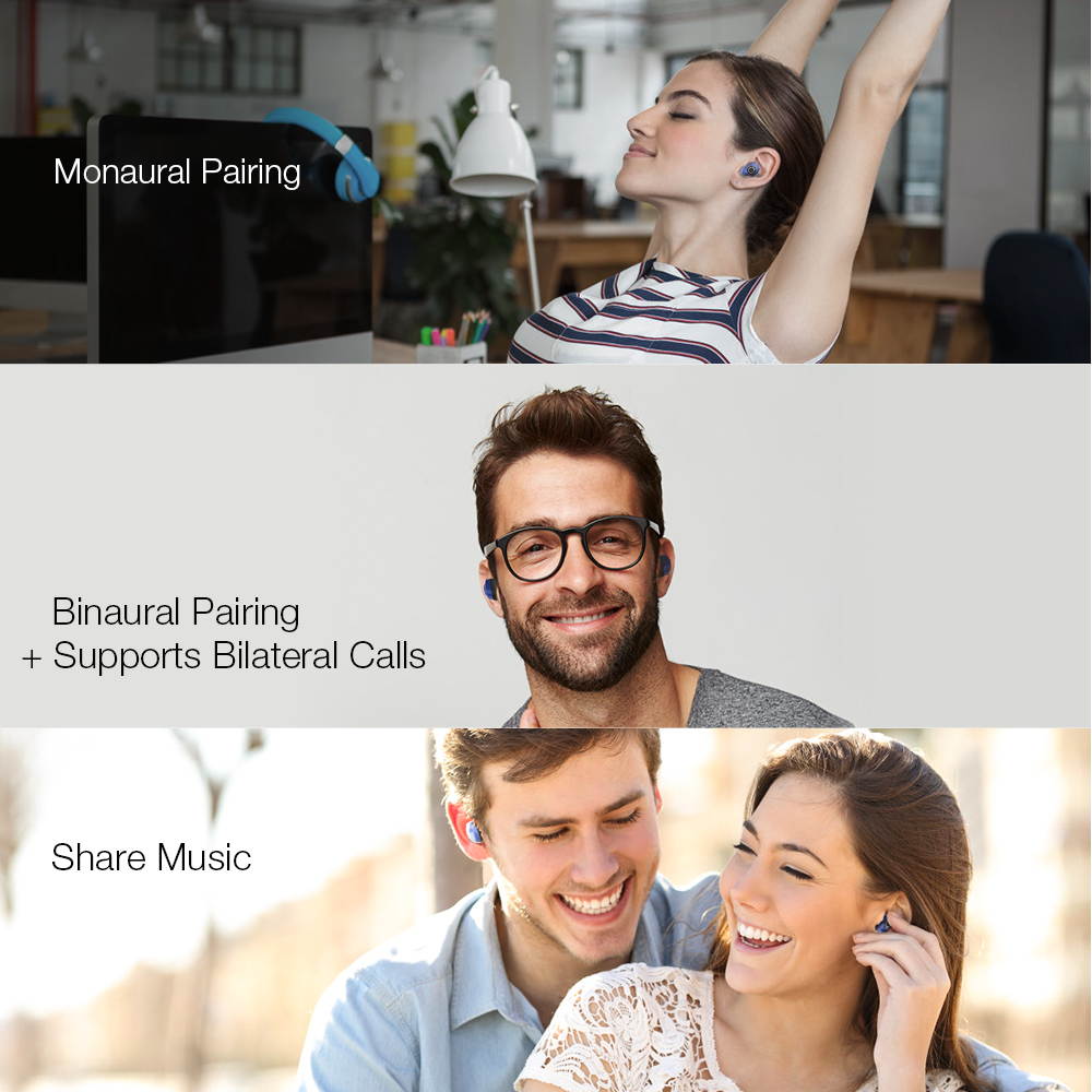 BW Bluetooth V5 Wireless Earphone Headphones Stereo TWS Earbuds 10M IPX6