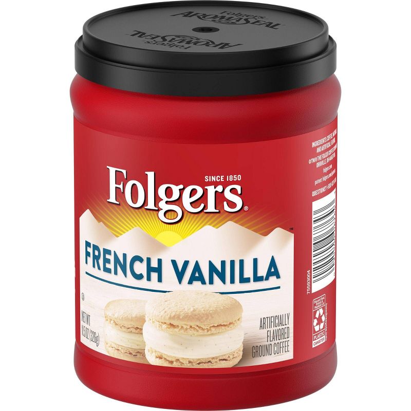 Folgers Flavors French Vanilla Mountain Grown Medium Roast Ground Coffee - 11.5oz
