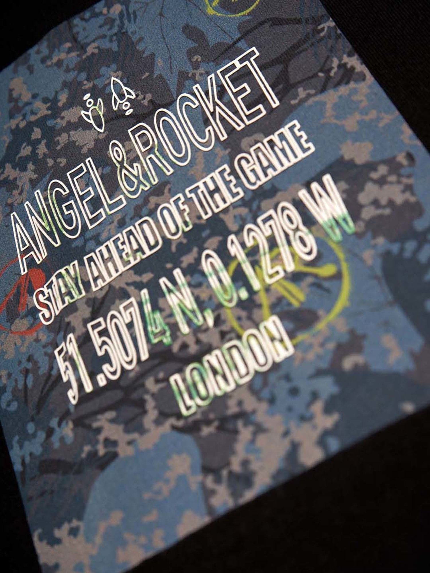 Angel & Rocket Kids Black Cotton Printed T-Shirt