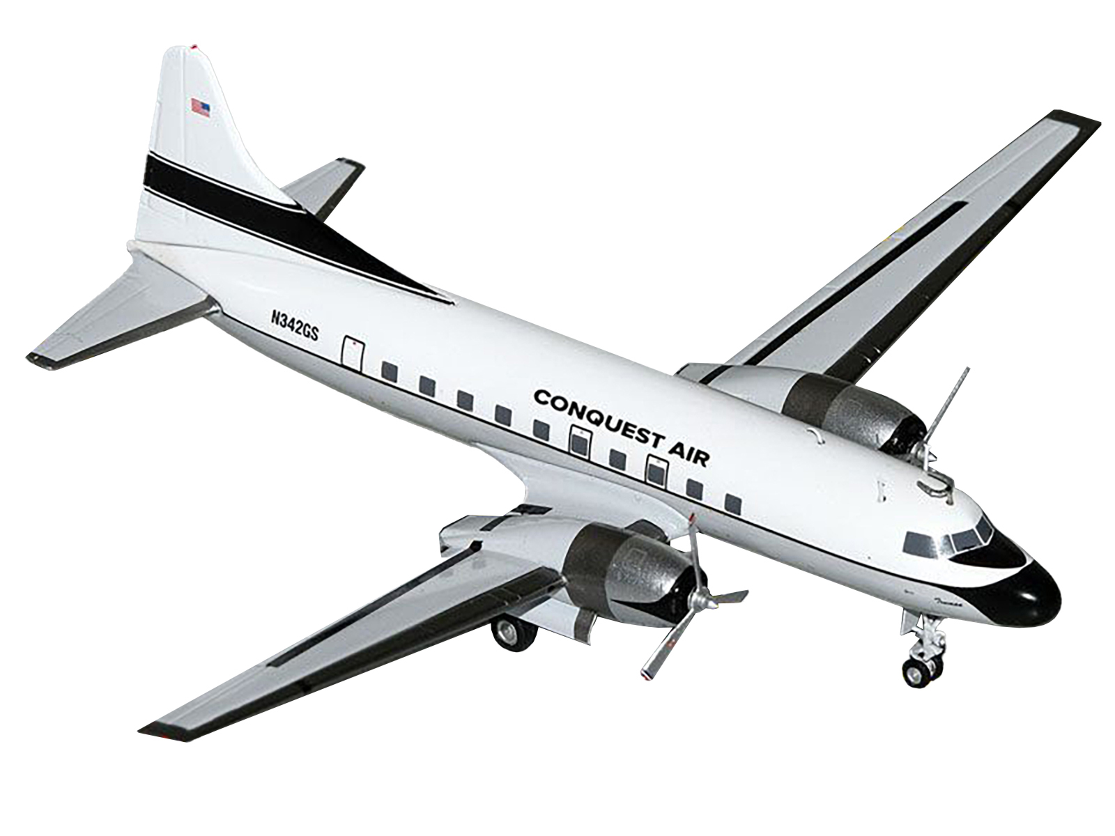 Convair CV-580 Commercial Aircraft "Federal Aviation Administration" White with Blue Tail "Gemini 200" Series 1/200 Diecast Model Airplane by GeminiJets
