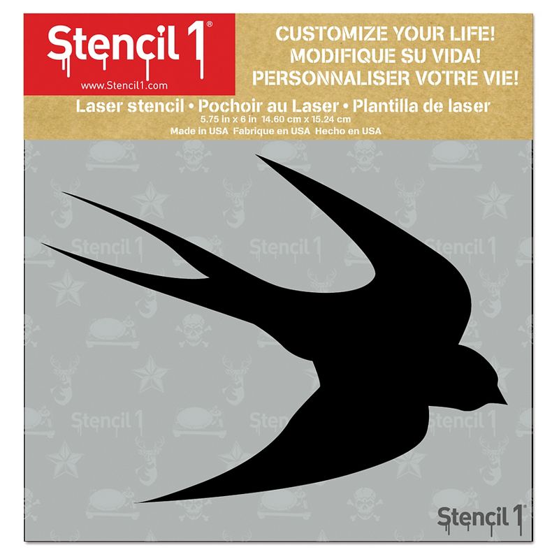 Stencil1 Tattoo Bird - Stencil 5.75" x 6"