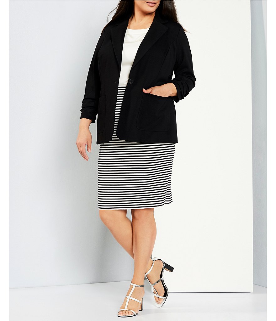 Lauren Ralph Lauren Plus Size Southwestern Print Cotton Blend Midi Skirt