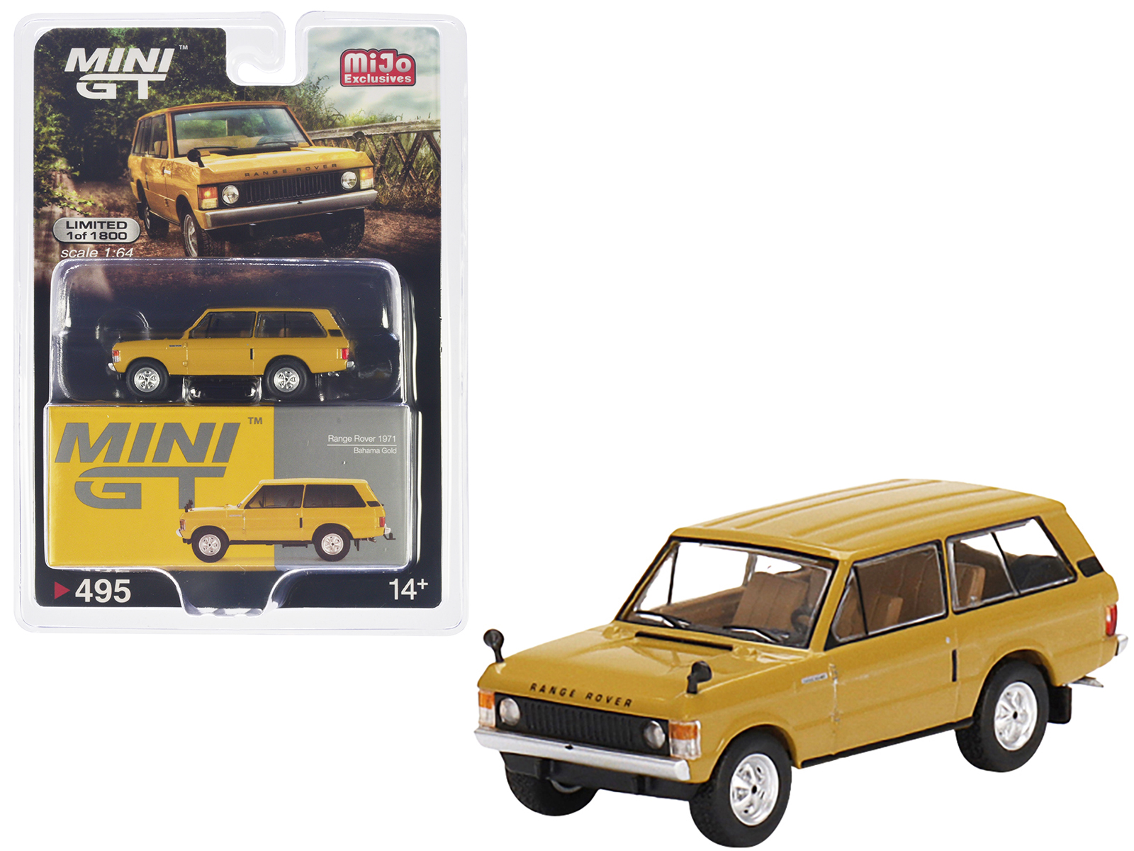 1985 Land Rover Defender 110 County Station Wagon Russet Brown with White Top Limited Edition to 1800 pieces Worldwide 1/64 Diecast Model Car by Mini GT