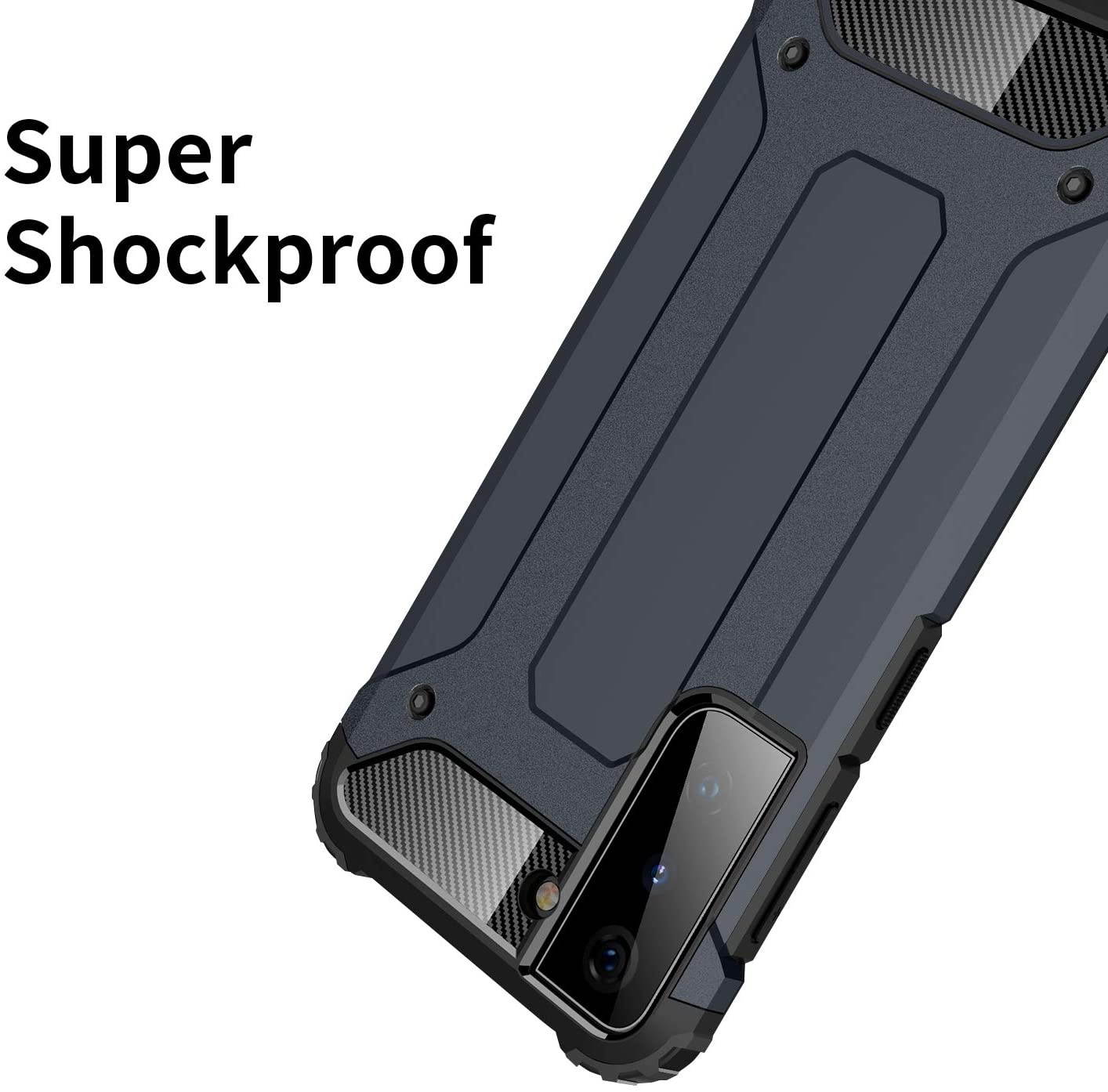 Samsung S21 Case - Shockproof Galaxy S21 Case Military Grade Drop Tested - Slim Dual Layer Samsung Galaxy S21 5G Phone Case - Blue