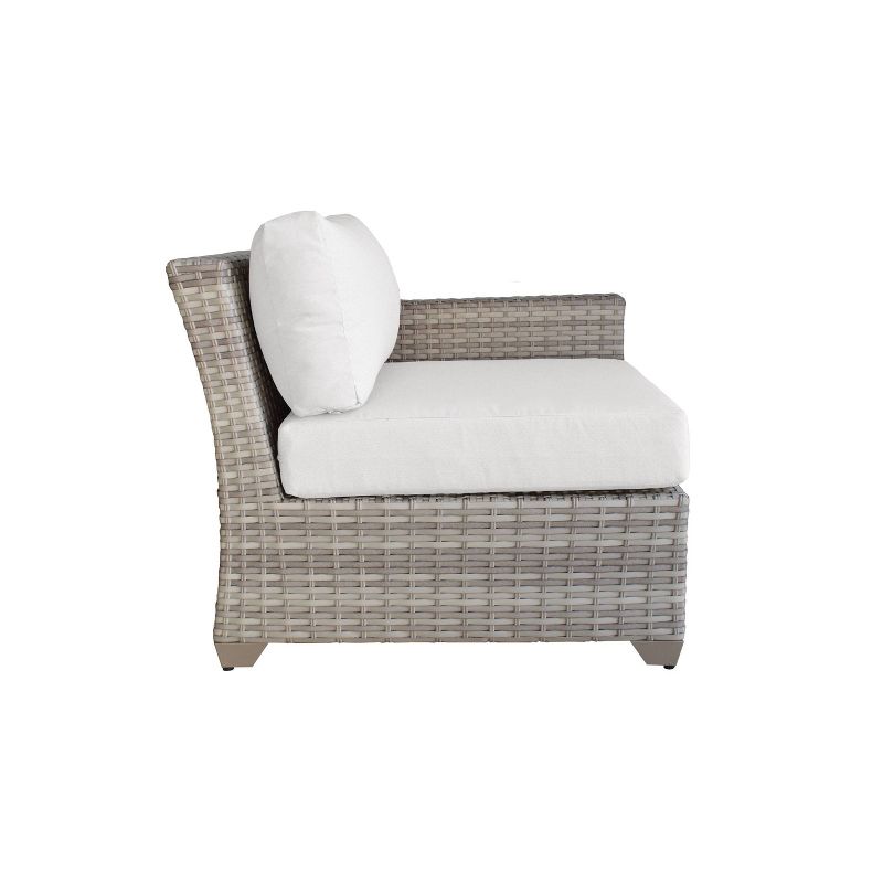 Nolin 7pc Sectional Weathered Brown Frame Sunbrella Spectrum Denim Fabric - La-Z-Boy