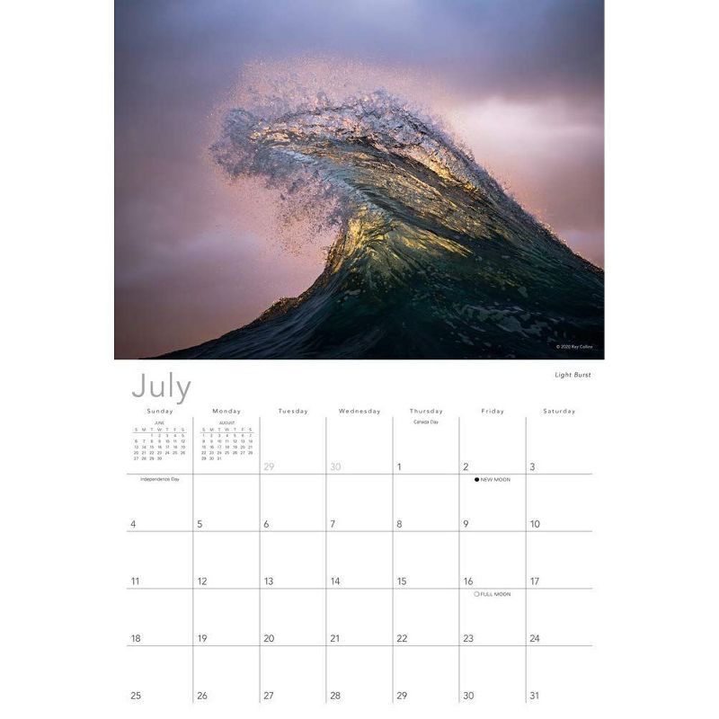 Sellers Publishing 2021 Water & Light: Ocean Photography by Ray Collins 16-Month Wall Calendar Ray Collins