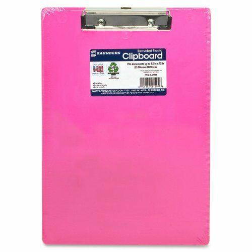 Saunders Neon Plastic Clipboard - 0.50" Capacity - Low-profile - (sau21594)