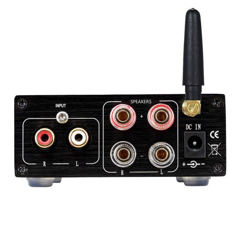 [Updated] BT20A Bluetooth 4.2 Stereo Audio 2 Channel Amplifier Receiver Mini Hi-Fi Class D Integrated Amp 2.0CH for Home Speakers 100W x 2 with Bass and Treble Control TPA3116 (with Power Supply)