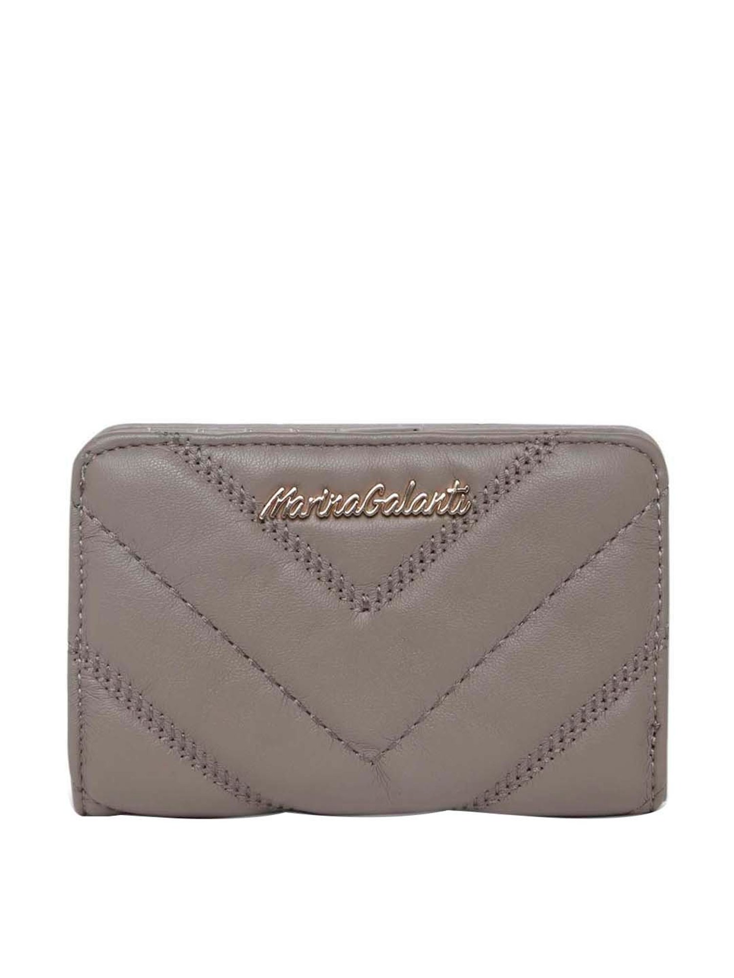 Marina Galanti Grey Textured Bi-Fold Wallet for Women
