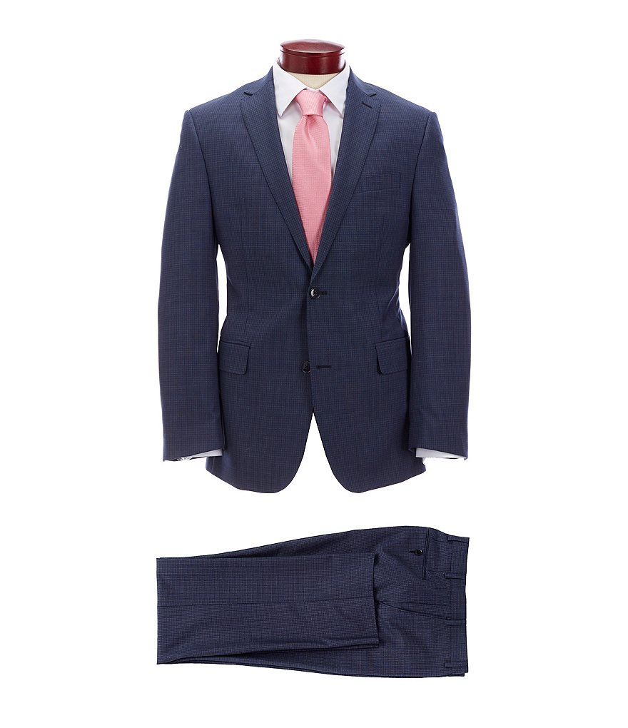 Murano Slim Fit Blue Fancy Wool Suit