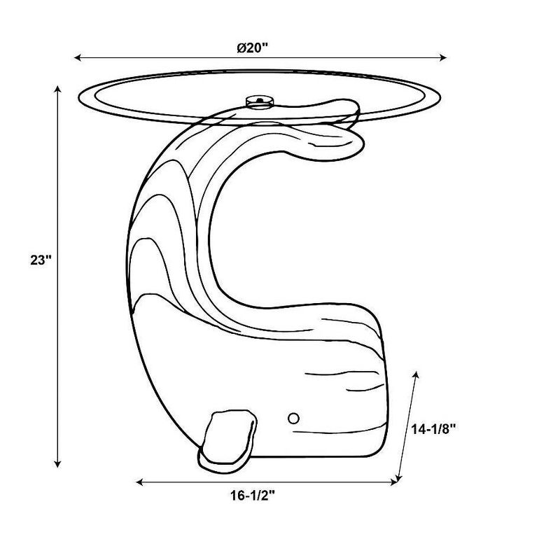 Weldon Whale Side Table Driftwood - Powell Company