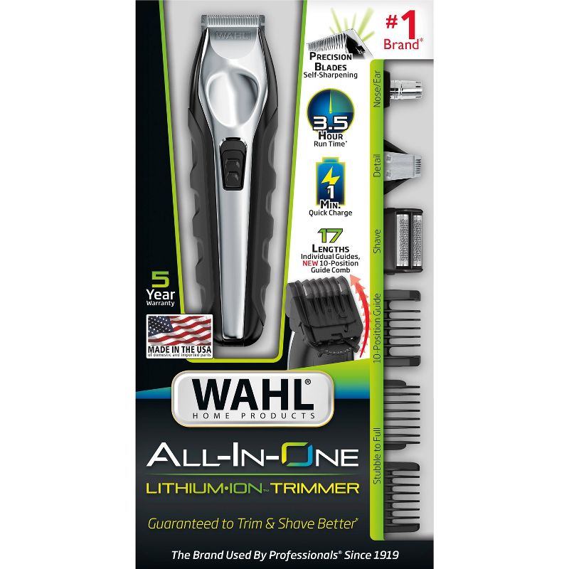 Wahl Lithium Ion Multi-Groomer Men's Beard, Facial & Total Body Groomer - 9888-600