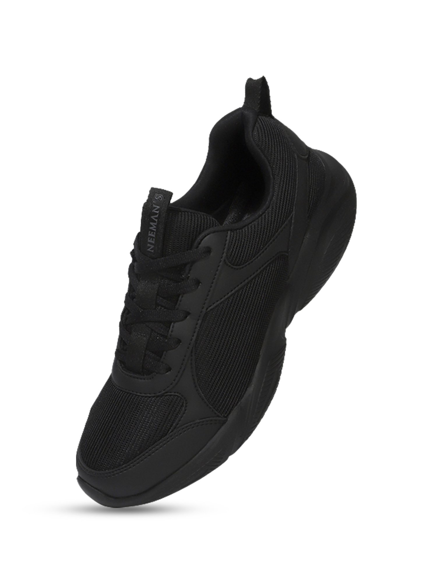 Neemans Men's Jet Black Running Shoes