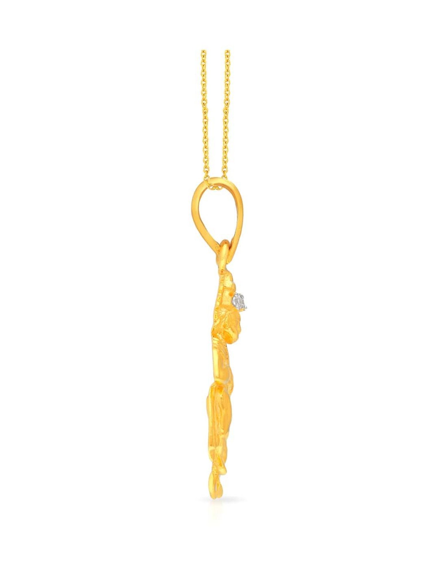 CKC Sacred Rudraksha Gold Pendant: Single Loop Elegance