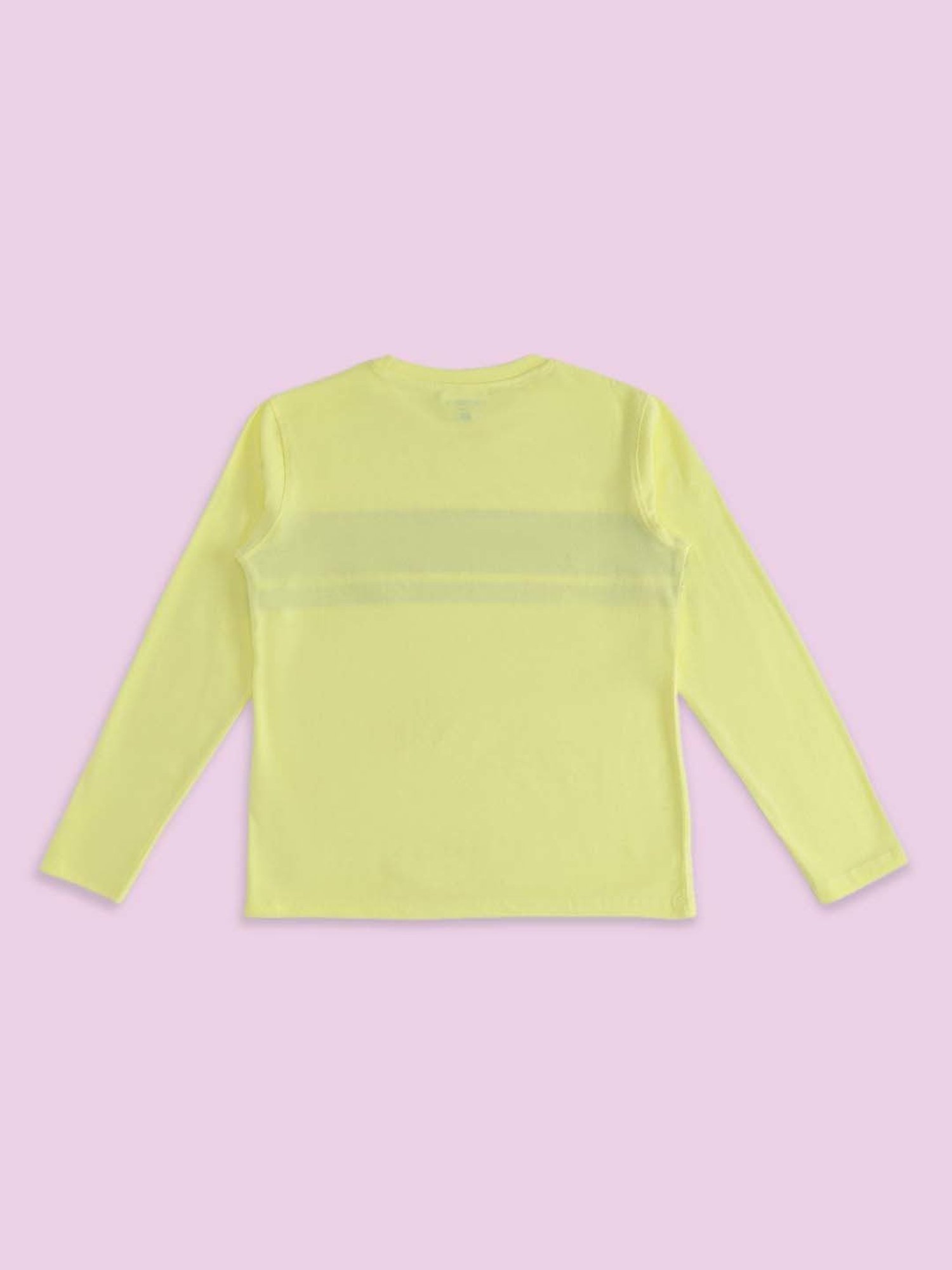 Pantaloons Baby Kids Blue & Yellow Cotton Printed Full Sleeves T-Shirt