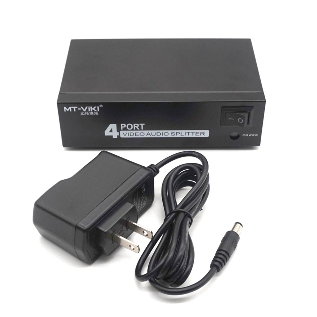 Plugadget 4 Port For AV Video Audio Splitter 1x4 One In Four Out RCA Splitter One For Four For AV Metal Shell