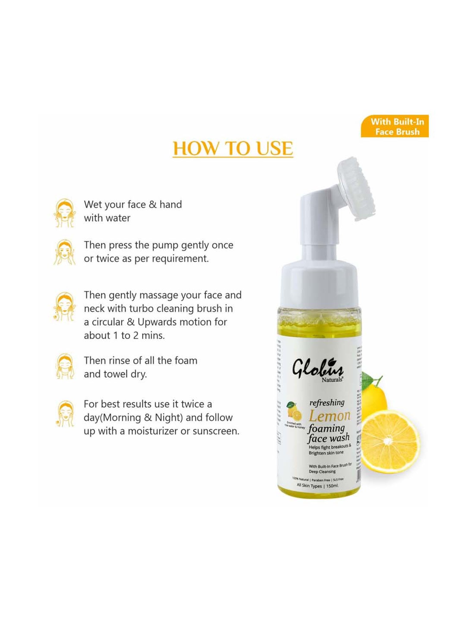 Globus Naturals Rice Ceramide Radiance Face Wash - Pack of 3