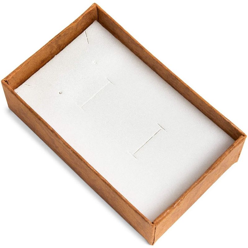 16 Pack Brown Jewelry Gift Boxes with Lids and Ribbon Bows for Display Rings, Earrings, Necklaces and Bracelets