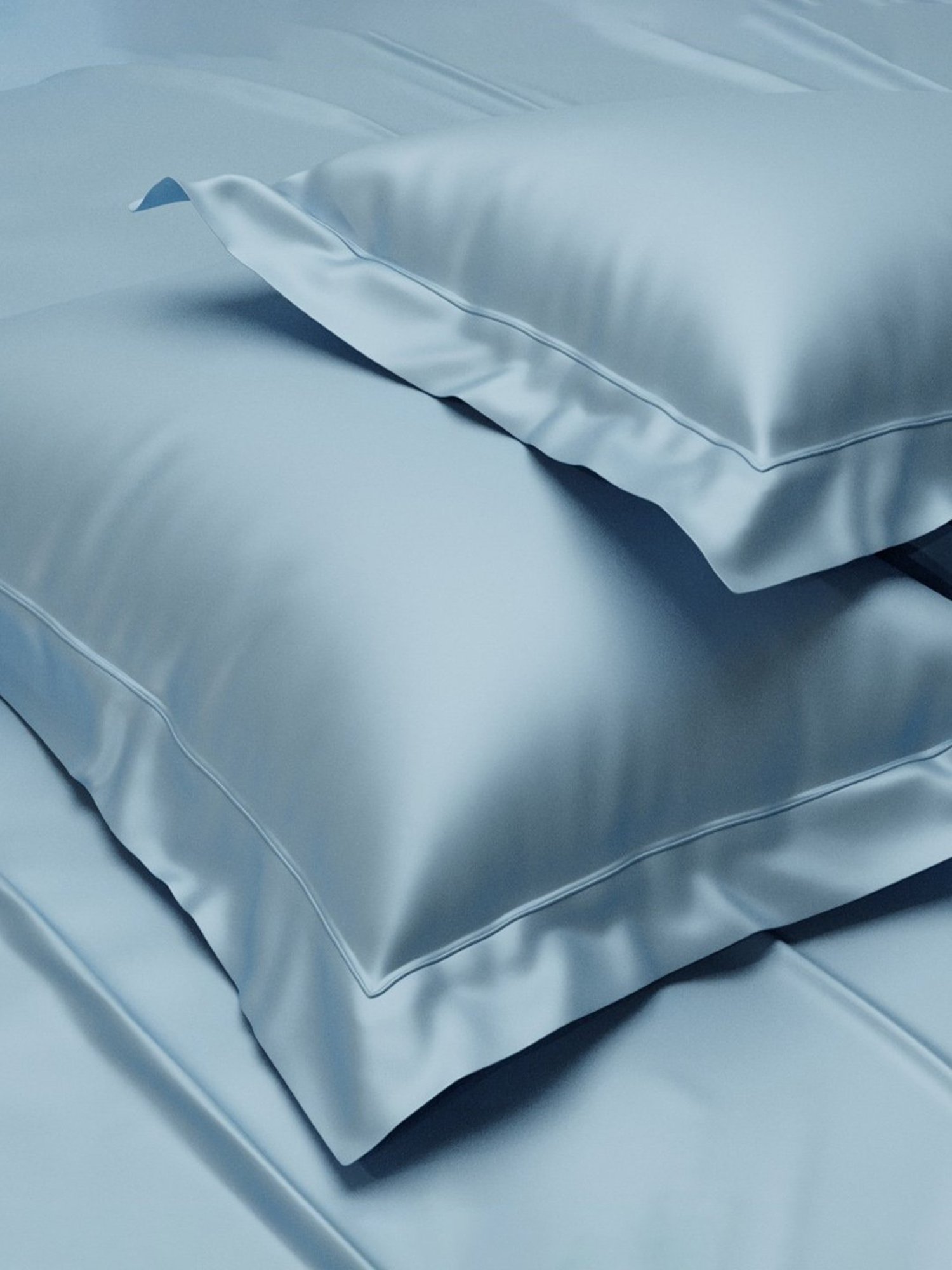 Stoa Paris Day Night Blue 300 TC Polyester Pillow Covers - Set of 2