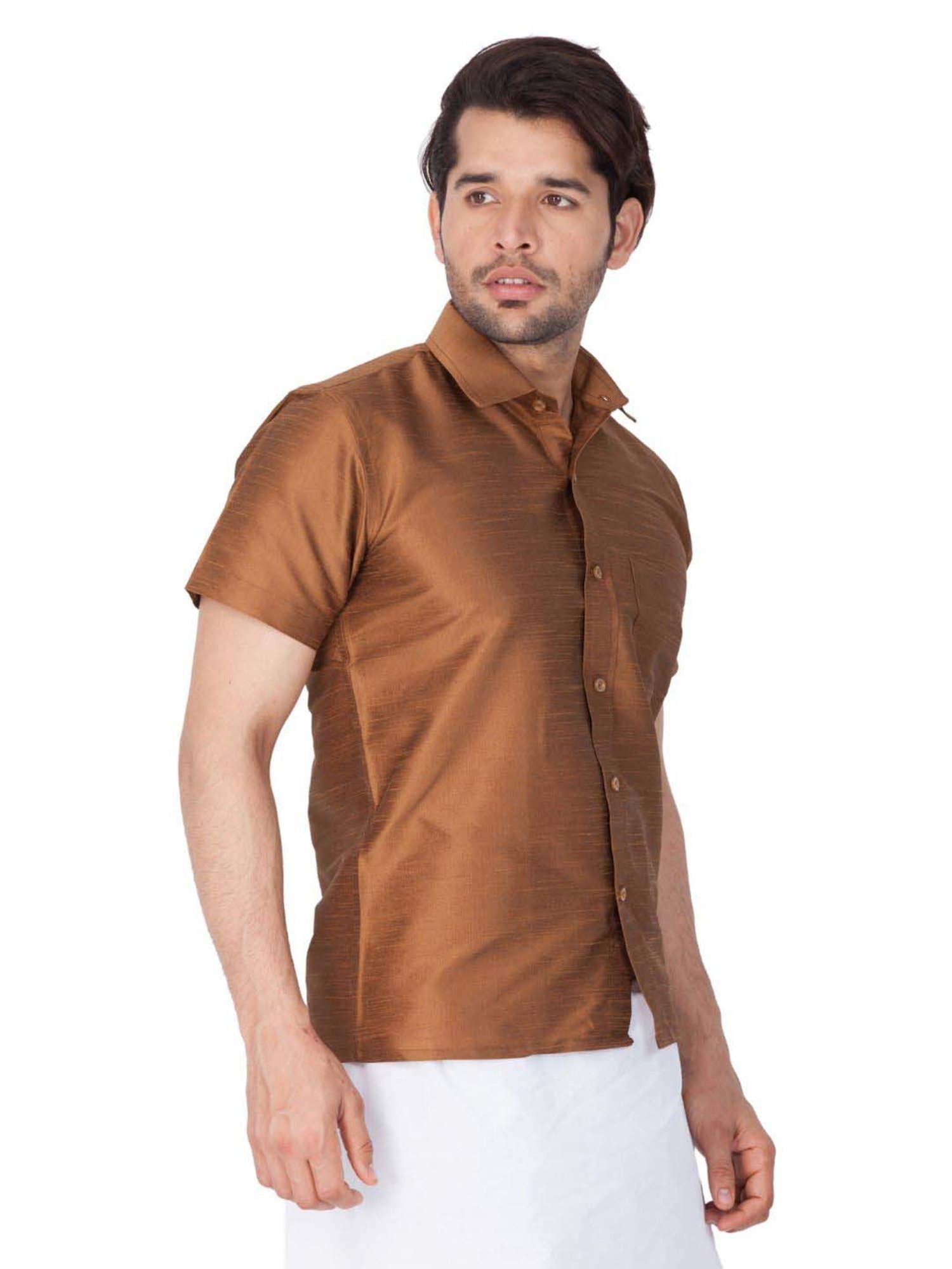 Ramraj Light Pink Regular Fit Shirt