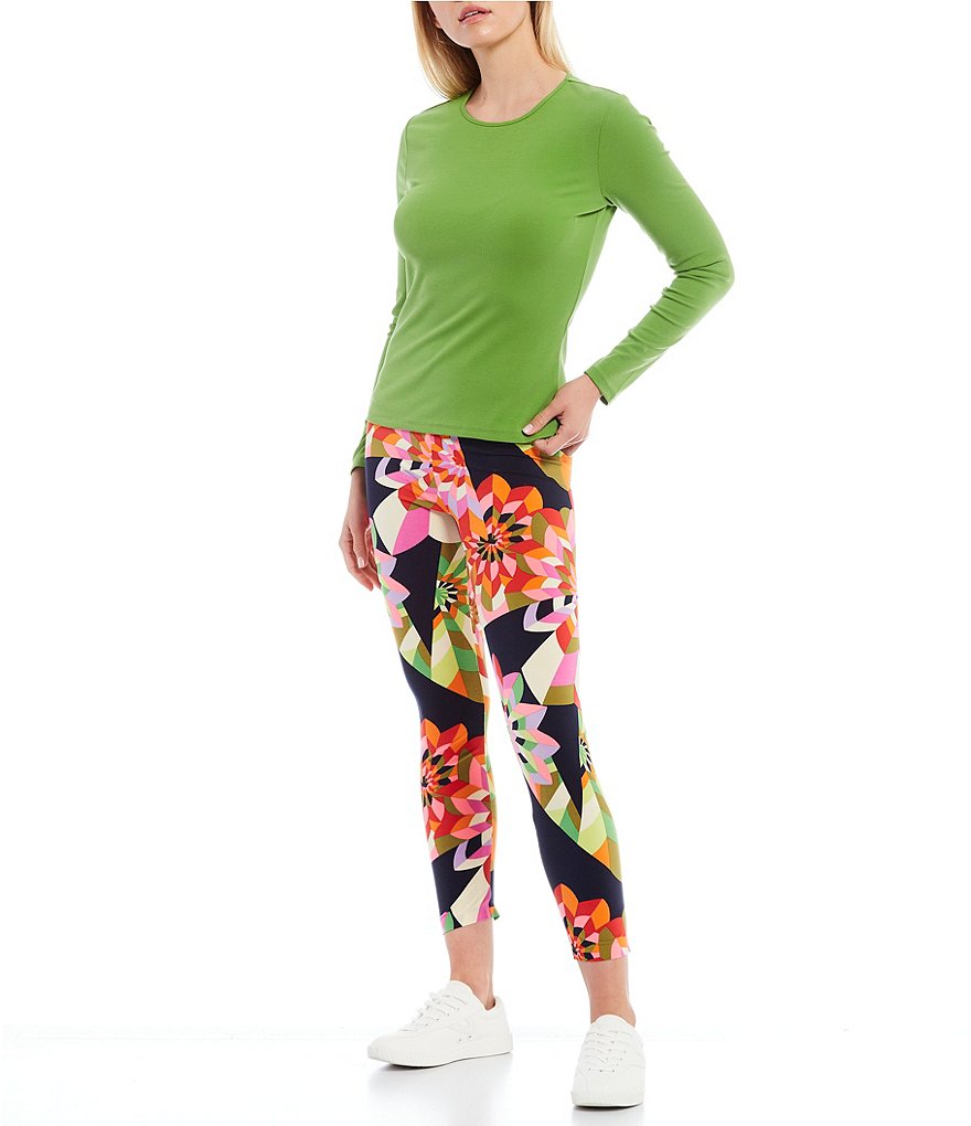Julie Brown Luca Floral Print Straight Hem Ankle Leggings